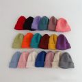 Autumn Winter Knitsuit Boy Girl Children Candy Color Solid Casual Knitted Hat Baby Warm Soft Cotton Cap Kid Fashion Kniting Caps. 