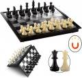 Magnetic Cheese Board; High Class Chess Set with Folding Chess Board 10" × 10".