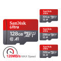 100% SanDisk Micro SD Card 128gb Class 10 32gb 256gb Memory Card 64gb 512gb A1 cartao de memoria for Smartphone/Tablet. 