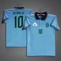 Brazil Short Sleeve Collart Polo Football Jersey For Men - Neymar jr 10 Half Sleeve Collar Polo t shirt - Brazil 10 Jersey.