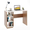 FURNEASER Carren Engineered Wood Study Table, Computer, Laptop, WFH Office Desk with Storage, Large (Exotic Teak & White). 