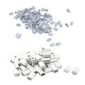 200Pcs Steel Wire Rope Aluminum Ferrules Sleeves Silver - 100Pcs 1Mm Diameter & 100Pcs 3Mm Diameter - Silver.