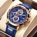 LIGE Luxury Mens Watches Business Fashion Leather Quartz Watch For Men Casual Waterproof Luminous Chronograph Relogio Masculino 8974.