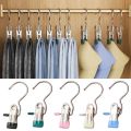 5 Pcs Stainless Steel Clothespins Laundry Clothes Pegs single clip hanger metal hanger sock for drying and saving space.