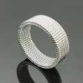 Stainless Steel Mesh Rings for Men Ring Man Modern Party Ring - Ring For Men. 