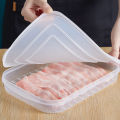 Hourser 5Pcs Food Storage Containers Transparent PE soft cover fish and meat frozen preservation box Freezer Container Fresh Box. 