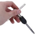 9Pcs Adjustable T-Handle Ratchet Tap Holder Wrench Tool with M3-M6 Screw Thread Metric Plug Tap and 2.5-5.0mm Twist Drill Bit. 