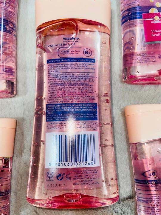 Vaseline%20Vitamin%20B3%20Body%20Oil%20Healthy%20Even%20Tone%20Intensive%20Care%20200ml%20UAE%20-%20Image%206