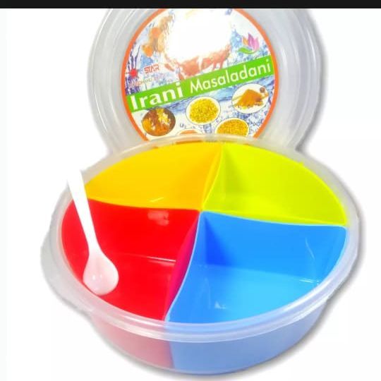 Food Grade Plastic Spice Box with 4 Spice Containers with free Spoon ...