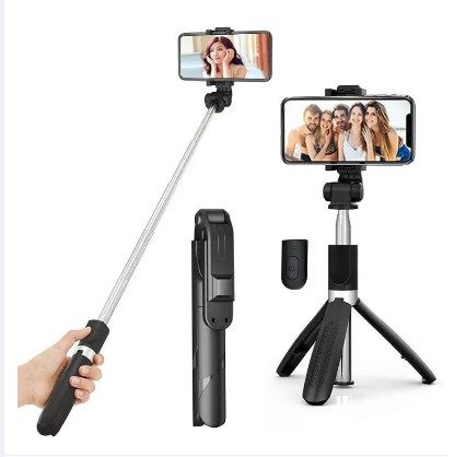 XT-02 Flexible 2 in 1 Bluetooth Selfie Stick Horizontal and Vertical Shooting Mobile Phone Tripod Remote Control Selfie Stand