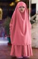 Baby Borka Khimar Adjusted Niqab Hijab Full Set 4-10 Years Girls Dubai Cherry -  Hijab Collection. 