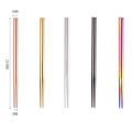 1 Pair Chopsticks Non-Slip Chinese Stainless Steel Reusable Metal Chopstick.