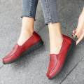 Leisure Women Shoes, High Quality Leather Flat Shoes For Women, Comfortable Handmade Loafers. 