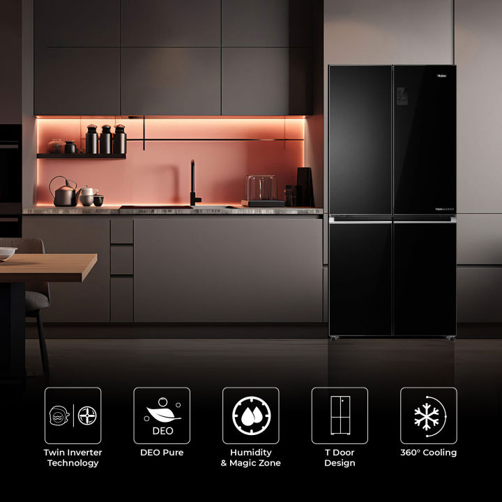 Haier%20HRF-578TPB%20Black%20522L%20French%20T-Door%20No%20Frost%20Refrigerator%20%7C%20Free%20Delivery%20-%20Image%204