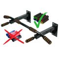 Wall Mounted Pull Up Chin Up Bar- Weight Capacity 200kg - Random Color Grip - Citizen Sports. 