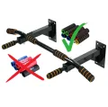 Wall Mounted Pull Up Chin Up Bar- Weight Capacity 200kg - Random Color Grip - Citizen Sports.