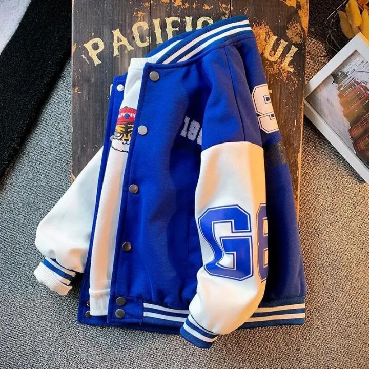Autumn Green Baseball Jackets Big Kids Teens Fashion Clothes For Teens Girls Boys Cardigan 4 To 12 Children Outwear Coats