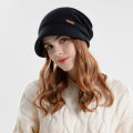 Winter Women Ear Protection Skullies Cap Warm Knitted Pile Hat Fashion Plush Baggy Slouchy Beanie Thick Velvet Windproof Bonnet.