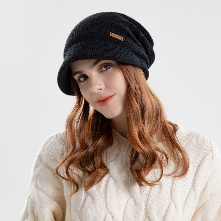 Winter%20Women%20Ear%20Protection%20Skullies%20Cap%20Warm%20Knitted%20Pile%20Hat%20Fashion%20Plush%20Baggy%20Slouchy%20Beanie%20Thick%20Velvet%20Windproof%20Bonnet%20-%20Image%204
