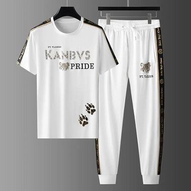 New Stylist Printed Cotton Half Sleeve T-Shirt & Full Pant ( Combo Set ) For Men