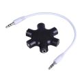 3.5mm 1 to 5 Stereo Audio Headphone Splitter Adapter Converter-multycolour. 