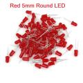 50Pcs- 5mm Colorful RED LED 5mm Round LED Light Emitting Diode Basic Red Light Bulbs For Electronics Project Indicator Front Panels LED Light DIY - Rgb Light. 