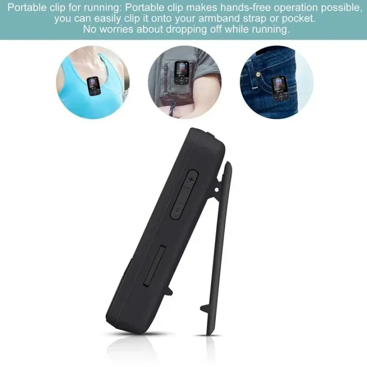 RUIZU%20X50%20X52%20Sport%20Bluetooth%20MP3%20Player%208gb%20Clip%20Mini%20with%20Screen%20Support%20FM,Recording,E-Book,Clock,Pedometer%20music%20player%20-%20Image%205