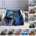 Wolf 3D Print  Blanket Sofa  Blankets for Beds Super Soft Warm Blanket Cover Flannel Throw Blanket Flannel Blanket. 