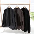 2023 Autumn Winter Men's Casual Korean style Cardigan Sweaters High Quality Men Knitted Jacket Solid Color Comfortable Sweater. 