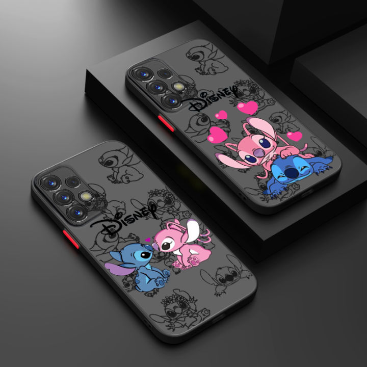 Disney Stitch Love Angel Phone Case For Samsung S24 S23 S22