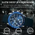 POEDAGAR Luxury Casual Sport Watch Top Brand Creative Chronograph Silicone Strap Date Luminous Waterproof Men Watches Male Clock.