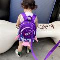Children School Bag Rope Backpack Daily Cartoon 3D Rocket Kids Anti-loss Bagpack for Children Outdoor School Accessories. 