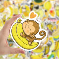60 Cartoon Cute Fruit Banana Banana Graffiti Stickers Luggage Helmet Kids Reward Stickers Wholesale.
