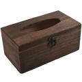 1PC Useful Wooden Retro Tissue Box Cover Paper Napkin Holder Case Home Car Decor.