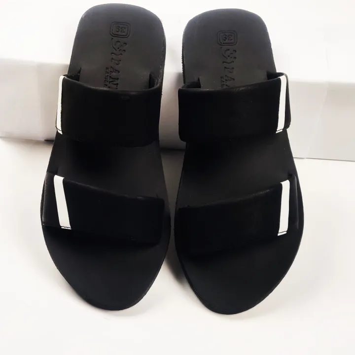 Fashionable%20Cream%20Black%20And%20White%20Color%20Slide%202%20Slipper%20Sandal%20For%20Men%20Waterproof%20Washable%20Rainy%20Usable%20Sandal%20S005%20-%20Image%204