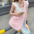 Japanese bubble cloud bag, fresh large-capacity crossbody bag, tote bag, shoulder canvas bag, student simple class bag.