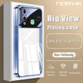 Phone Case For iPhone 14 Pro Max Plus 13 12 11 Pro Max XS XR X 8 7 6 Plus + SE 2020 Big View Back Cover Casing Electroplating Case With Built-in Lens Film Protection Soft TPU Shockproof Cover DR01.