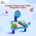 3 In 1 Kids Painting Drawing Activity Kit Battery Operated Screen PROJECTOR TABLE With Color Pencil & Duster. 