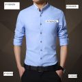 Light Blue Cotton Casual Shirt For Men - Shirt.