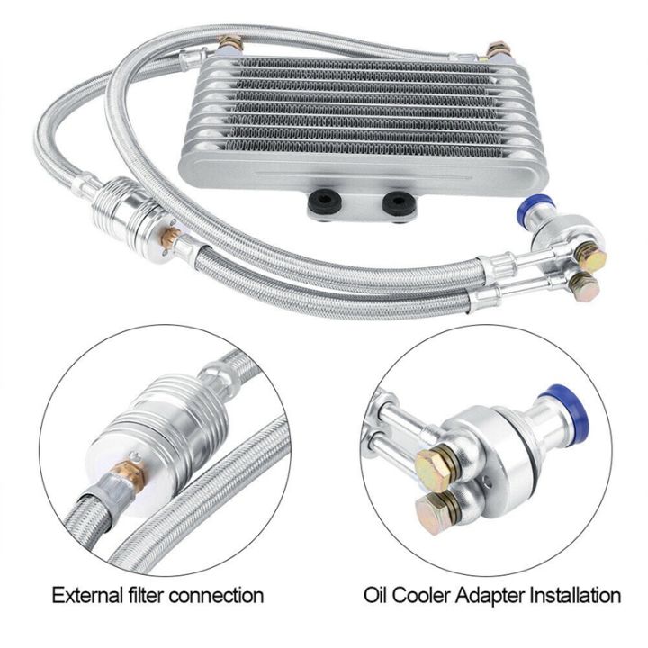 Motorcycle%20Engine%20Oil%20Cooler%20Cooling%20Radiator%20Kit%20125Ml%20Aluminum%20Silver%20for%20Honda%20CB%20CG%20Engine%20-%20Image%203