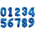 32inch Number Foil Balloons Blue Helium Balloons 0-9 Birthday Party Decorations, Anniversary Decorations.