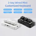USB Wired 3Key Mini Keypad Copy Paste Shortcut Space Enter Macro Audio Custom Programmable Game Keyboard Shortcut Multimedia Key. 