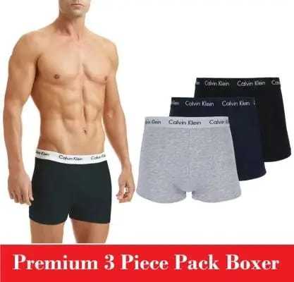 3 Piece Cotton Boxer Underwear Set For Men - Enjoy Unparalleled Comfort Throughout The Day Three-Piece Boxer Set - The Ultimate Choice