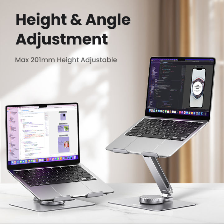 UGREEN%20Laptop%20Stand%20for%20Desk%20Adjustable%20360%20Rotating%20Base%20for%20MacBook%20Pro%20Air%20Stand%20Lenovo%20Ideapad%203%20Dell%20Chromebook%20HP%20Notebook%20up%20to%2017.3%20Inch%20-%20Image%206