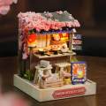 Miniature Dolls House Kits 3D Puzzles Decorations with Lights Tiny Building Kits Home Decor Wood Doll House Model Mini House Model for Kids. 