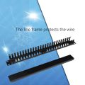1U 25-Speed Server Cable Management Rack, 19Inch Network Rack Trunking Duct Panel, Metal Network Cable Organizer. 