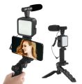 Ay-49 Phone Vlog Tripod Vlogging Kits Live Selfie Fill Light Integration With Remote Control Microphone Light Light - Ring Light for vlogging. 