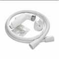 Push Shower Set - White ABS Plastic. 
