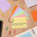 JDXHLAU 600 Pcs Index Cards with Ring, 3 X 4 Inch Colored A7 Colorful Flash Cards with Ring Underline Study Cards.