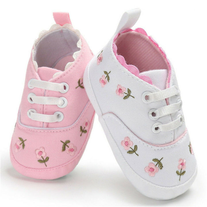 2021%202020%20Kids%20Shoes%20Baby%20Children%20Girl%20Embroidery%20Flower%20Soft%20Single%20Crib%20Toddler%20Summer%20Princess%20First%20Walker%20Casual%20Shoes%200-18m%20-%20Image%203